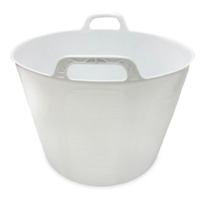 Panier alimentaire flexible avec poignée renforcée (Blanc, 42 L) - Sans BPA. Restaurants, chambres froides, vendanges