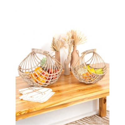 Panier arrondi ajouré en poelet 46 cm