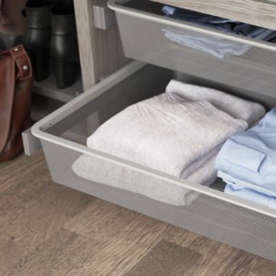 Panier coulissant filaire en acier gris GoodHome Atomia L. 71,4 x P. 51 cm
