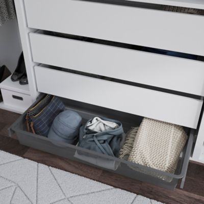 Panier coulissant filaire en acier gris GoodHome Atomia L. 96,4 x P. 51 cm