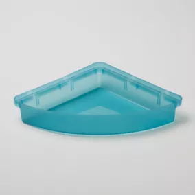 Panier d'angle de bain/douche à suspendre GoodHome Koros en polypropylène coloris bleu