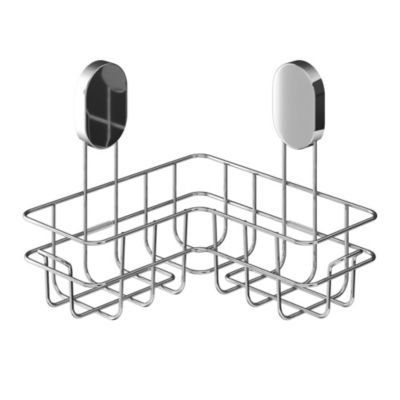 Panier d'angle de douche en acier inoxydable chromé Cavally GoodHome
