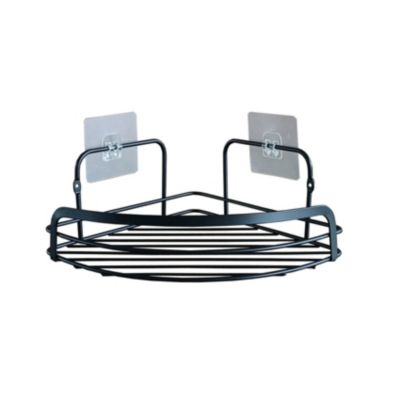 Panier d'angle de douche noir (22x32 cm - Noir)