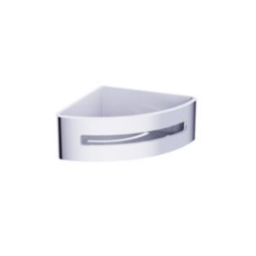 Panier d'angle pour la douche en acier inoxydable 16,5cm, Chrome (SATDPOLROHCHB)