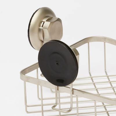 Panier d'angle Tenno avec ventouse pour douche acier chromé et ABS GoodHome