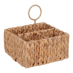 Panier Décoratif de Rangement Pleiku, Marron, Jacinthe d'Eau, 20x20x11 cm, EPIKASA
