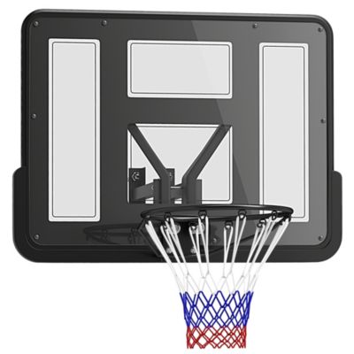 Panier De Basket Mural 34x13 Cm Pour Ballon Silencieux N°7 – Installation Sans Perçage (Adhésif Double Face) – Intérieur ABS+Métal