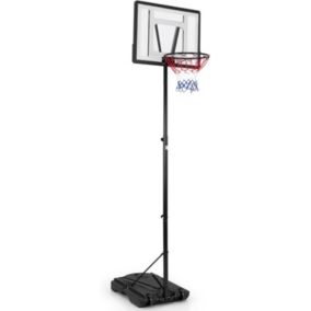 Panier de Basket Mobile 8 Hauteurs Réglables Panier de Basket Ball avec Roues et 32L Base Remplissable Noir