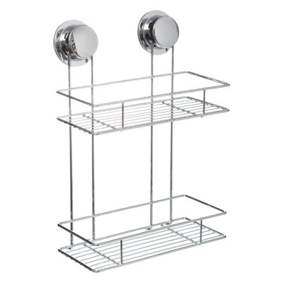 Panier de douche à ventouse 2 niveaux acier H.36,5cm x P.25,1cm Five Simply Smart Venterra