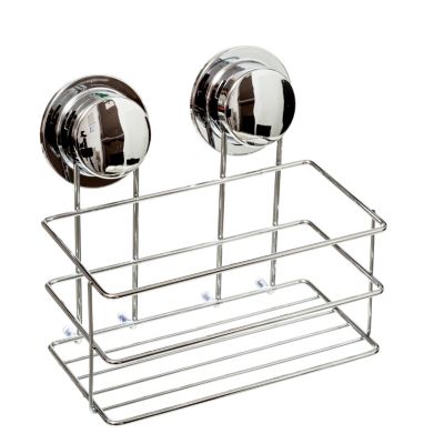 Panier de douche à ventouse rectangulaire acier H.18,5cm x P.19cm Five Simply Smart Venterra