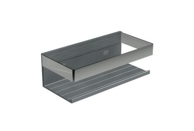 Panier de douche acier inoxydable, étagère de douche - largeur 22cm - Chrome