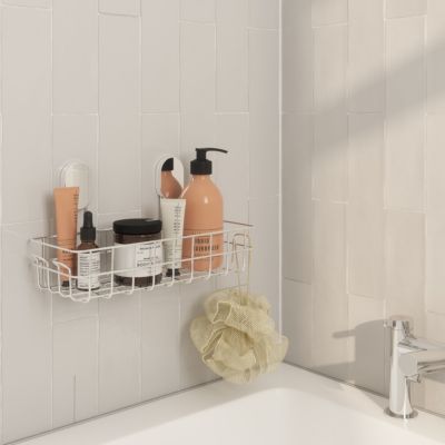 Panier de douche filaire L en acier inoxydable chromé Cavally GoodHome