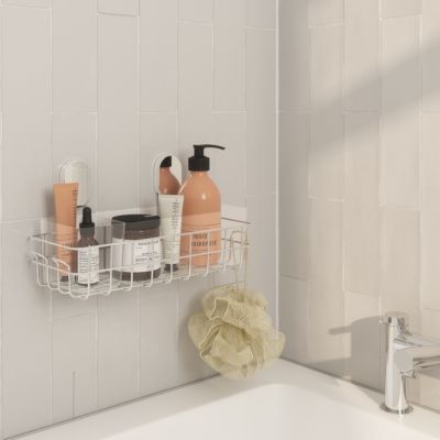 Panier de douche filaire L en acier inoxydable chromé Cavally GoodHome