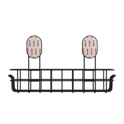 Panier de douche filaire L en acier inoxydable noir Cavally GoodHome
