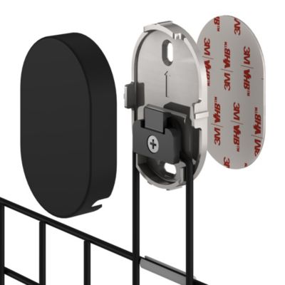 Panier de douche filaire L en acier inoxydable noir Cavally GoodHome