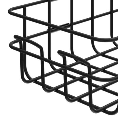 Panier de douche filaire L en acier inoxydable noir Cavally GoodHome