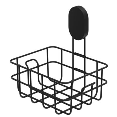 Panier de douche filaire S en acier inoxydable noir Cavally GoodHome