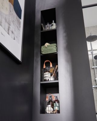 Panier de douche S noir GoodHome Elland