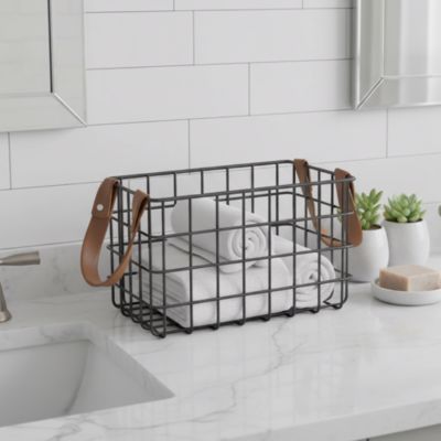 Panier de rangement Aetna Noir petit GoodHome