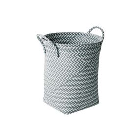 Panier de rangement avec poignées 30x40cm Gris Clair  Blanc MSV