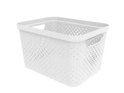Panier de rangement avec poignées 16 L Sundis blanc
