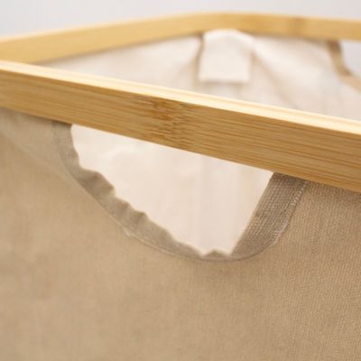 Panier de rangement cadre motif girafe Hyppolite beige