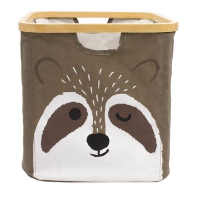 Panier de rangement cadre motif raton Hyppolite marron