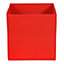 Panier de rangement carré en intissé rouge Mixxit