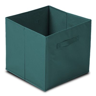 Panier de rangement carré en polypropylène bleu paon Compactor