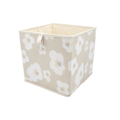 Panier de rangement carré motif fleurs topo Mixxit Box & Beyond