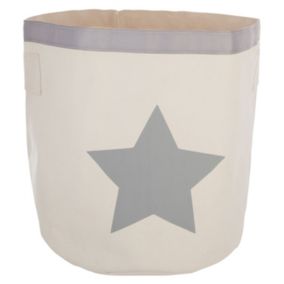 Panier de Rangement Coton "Canvas" 44cm Gris