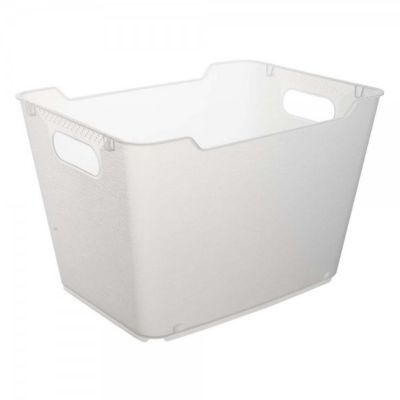 Panier de rangement design transparent 20 l - Naturel