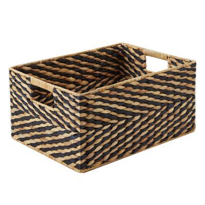 Panier De Rangement En Fibre Naturelle Bhilai Coloris Noir Castorama