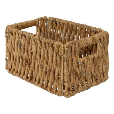 Panier de rangement en jacinthe Beige, L. 29 x l. 20 x H. 16 cm, MAURA
