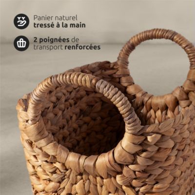 Panier de rangement en jacinthe d'eau Compactor Caracas taille M