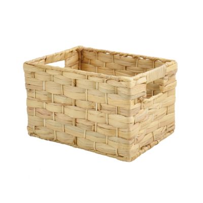 Panier de rangement en jacinthe d'eau H.19 x l.16 x P.26 cm vendu par 3 pièces
