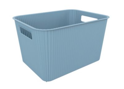 Panier de rangement en plastique bleu Vibes 14L