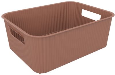 Panier de rangement en plastique mocha Vibes 10L