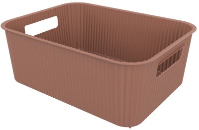 Panier de rangement en plastique mocha Vibes 10L
