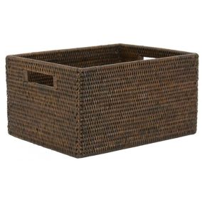 Panier de rangement en rotin antique Longueur 34cm