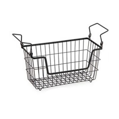 Panier de rangement filaire en métal noir l. 38 cm