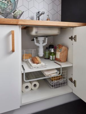 Panier de rangement filaire pour cuisine Datil GoodHome L. 40 cm x P. 27 cm métal