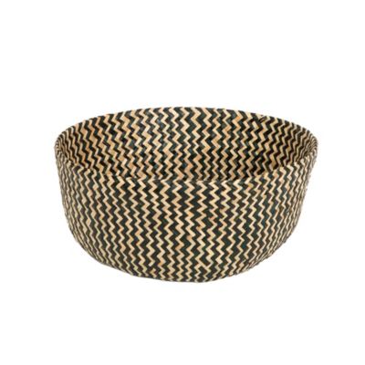 Panier de rangement oval noir et naturel Equipstore Création