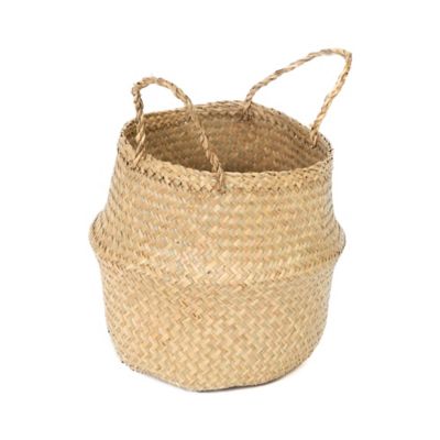 Panier de rangement rond Belly L. 35 cm en fibres naturelles