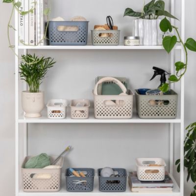 Panier de rangement SmartStore™ Essence beige, H.10 x l.6,5 x P.29,5 cm