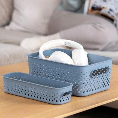 Panier de rangement SmartStore™ Essence bleu nuit, H.20,5 x l.12 x P.29,5 cm