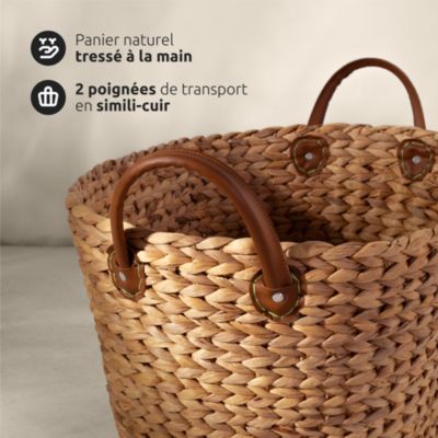 Panier de rangement taille L Belize Compactor L. 45 cm fibres naturelles