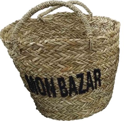 panier de rangement tresse bazar coloris naturel taille l castorama