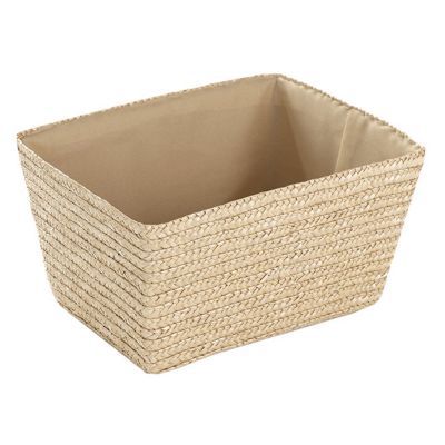 Boîte de rangement en fibre naturelle Mixxit coloris blanc