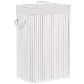 Panier en bambou blanc 60 cm KOMARI